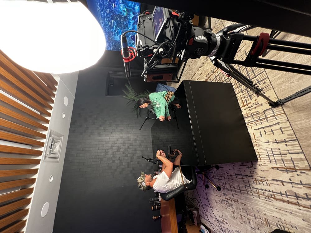 Lighting an interview set in a studio space